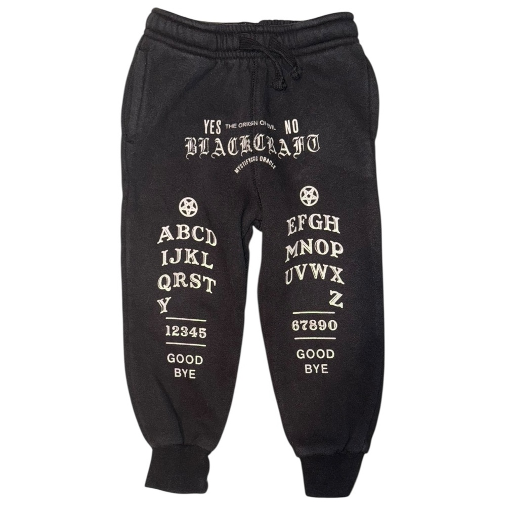 RARE* Blackcraft Cult Kids Ouija Jogger Pants - Black